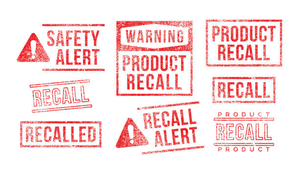 Warning stamps in red