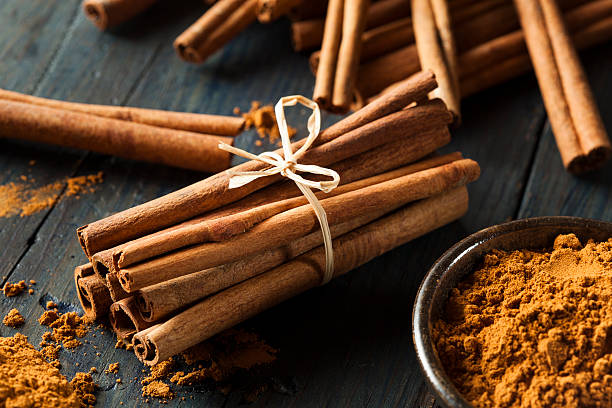A bundle of cinnamon sticks